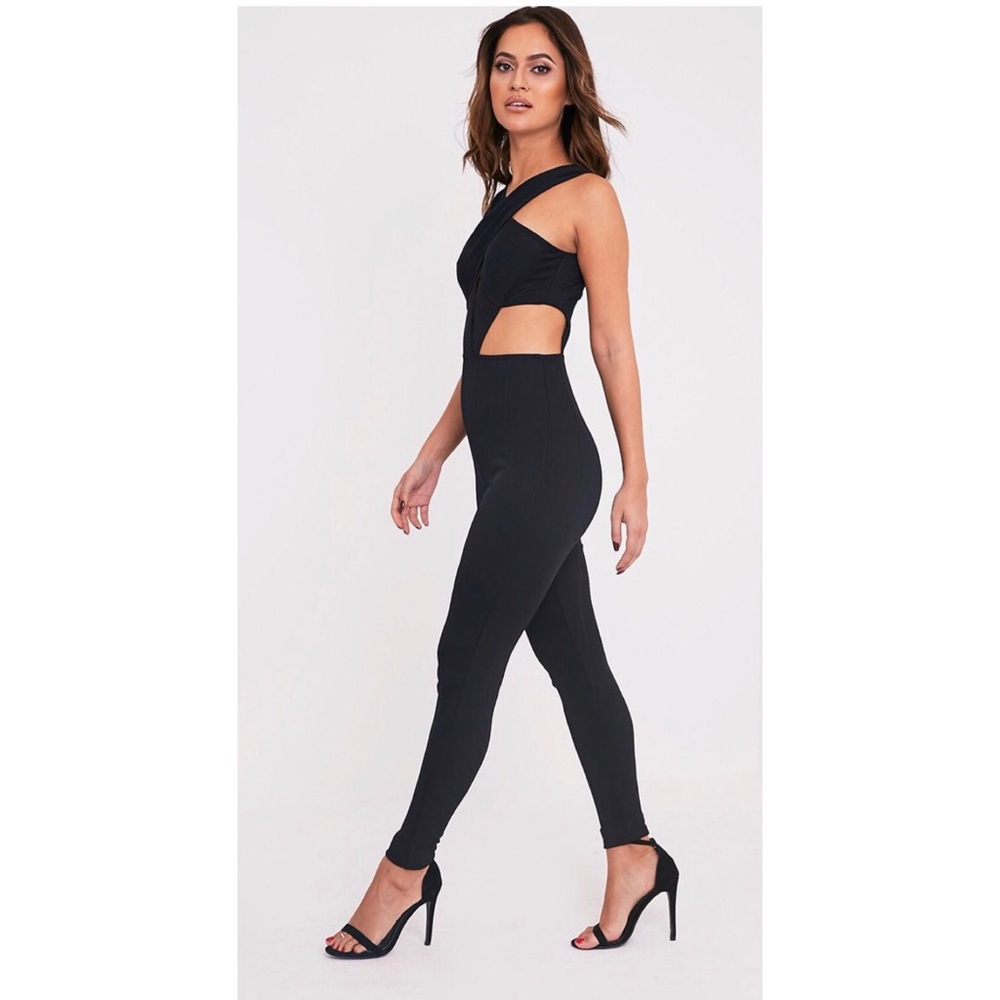 Pretty Little Things Black Bandage Bodysuit L NWT